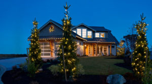 Custom Christmas light installation service from Parksville to Victoria.